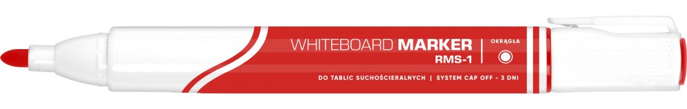 Marker suchościeralny Rystor RMS-1, okrągła, 4mm, czerwony