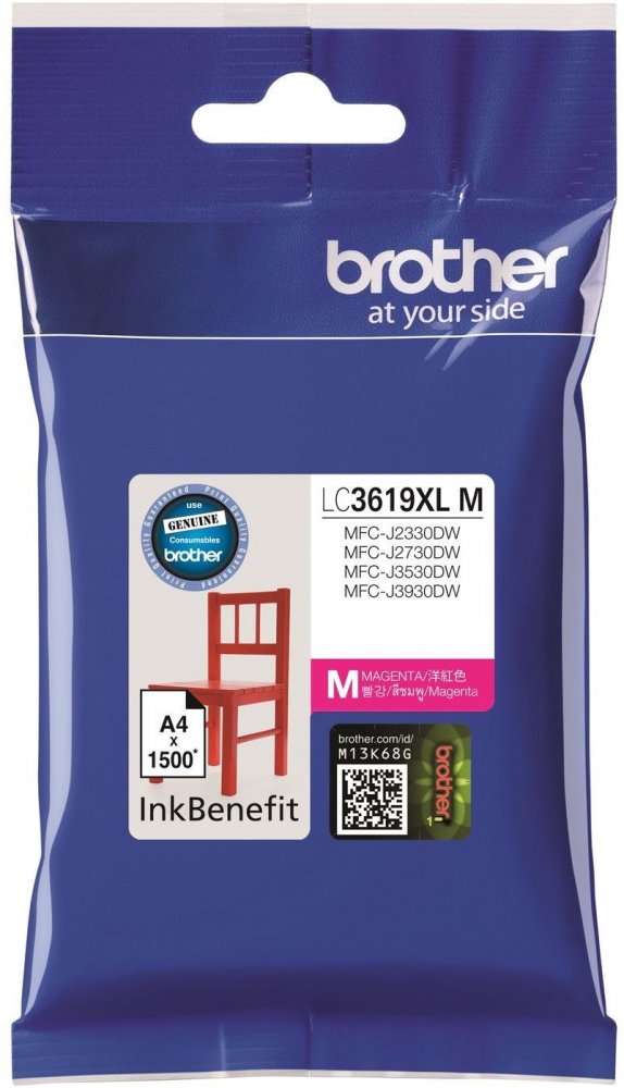 Tusz Brother (LC3619XLM), 1500 stron, magneta (purpurowy)