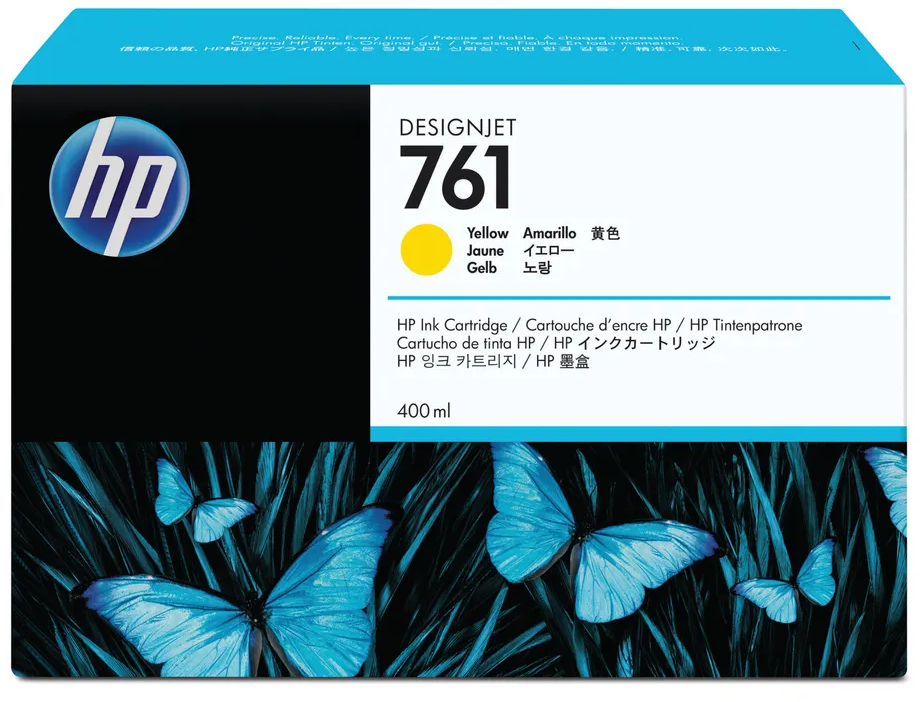 Tusz Hp 761 (CM992A), 400ml, yellow (żółty)