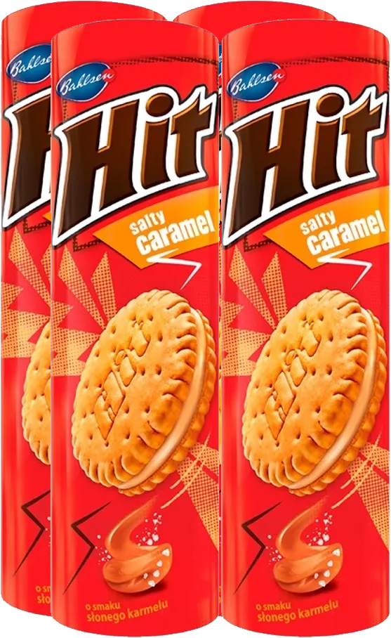4x Ciastka Hit, słony karmel, 220g