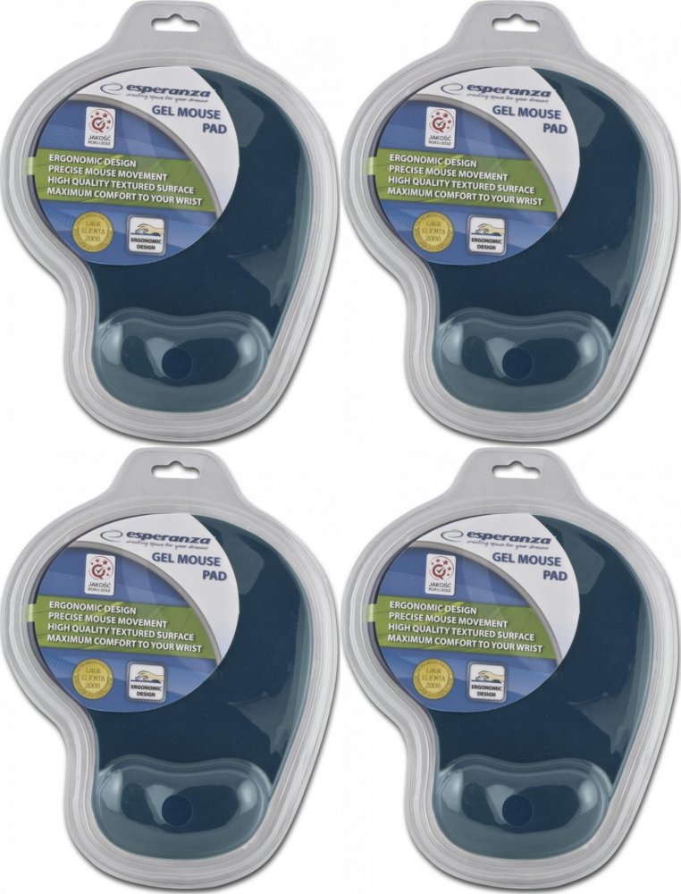 4x Podkładka żelowa pod mysz Esperanza EA137R, 230x190x20mm, granatowy