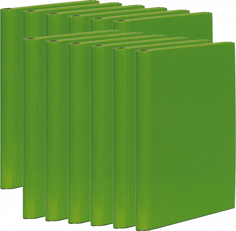 12x Teczka skrzydłowa Vaupe Caribic, A4, na rzep, 40mm, zielony