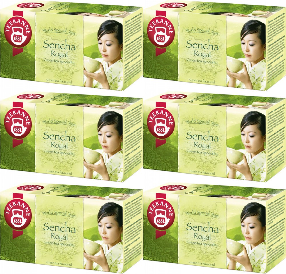 6x Herbata zielona smakowa w kopertach Teekanne Sencha Royal, 20 sztuk x 1.75g