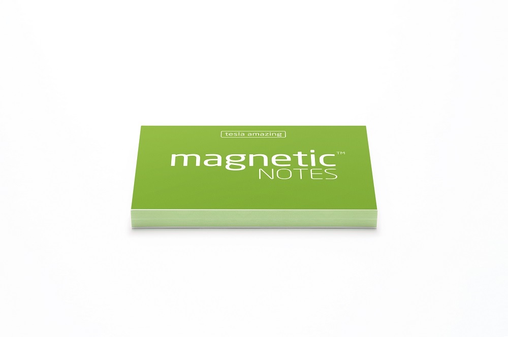 Karteczki elektrostatyczne Magnetic, 70x50mm, 100 karteczek, zielony, neonowy