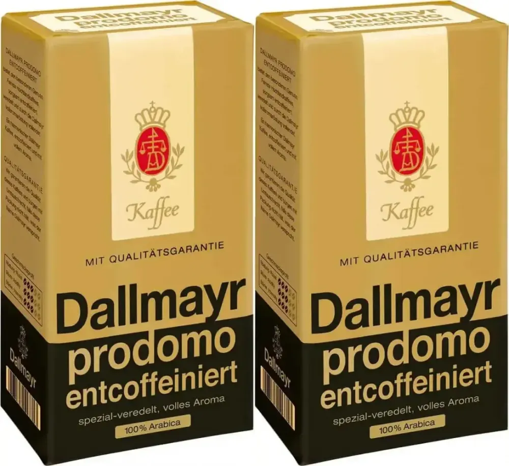 2x Kawa bezkofeinowa Dallmayr Prodomo Entcoffeiniert, mielona, 500g