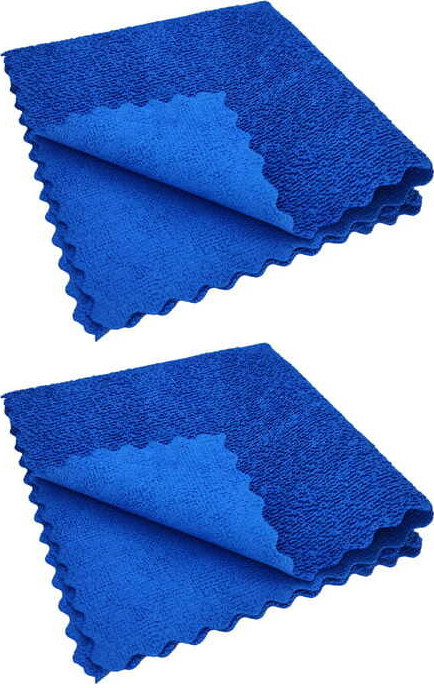 2x Ściereczka z mikrofibry Qleanup Long Fresh Professional, 38x38cm, 275g, 5 sztuk, niebieski