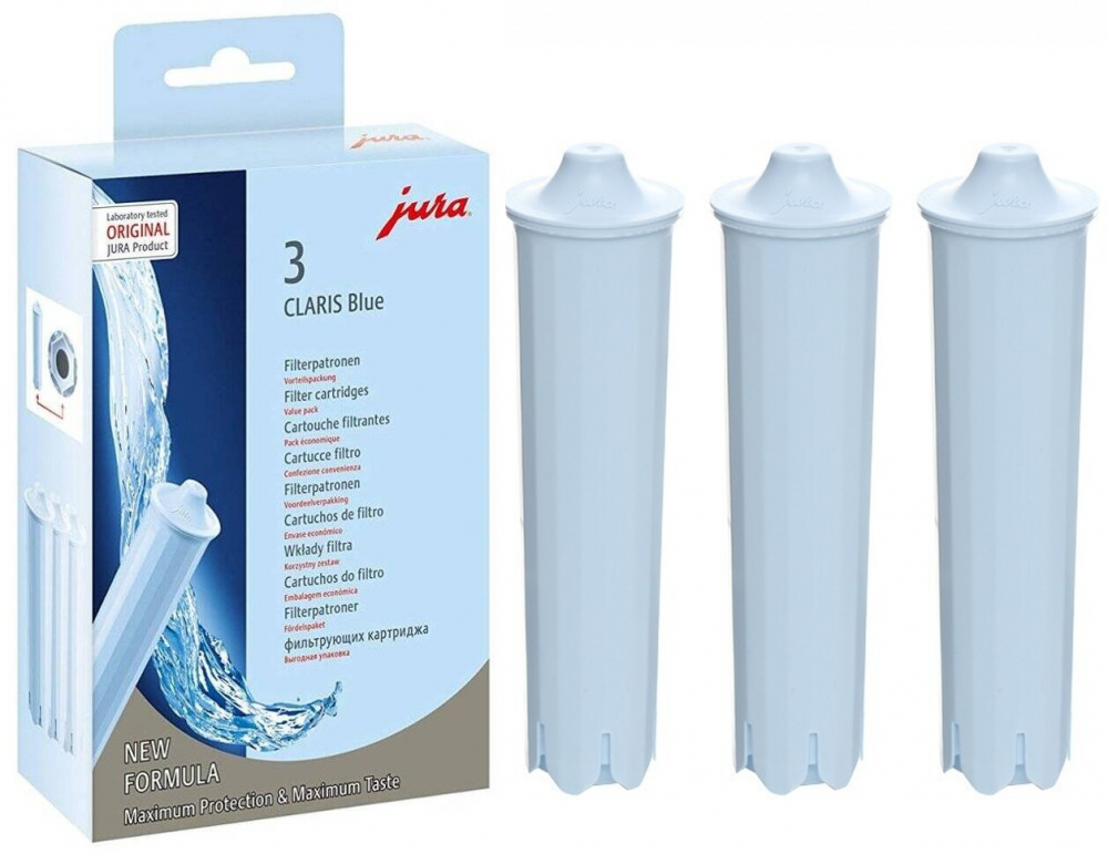Filtr do ekspresu Jura Claris Blue Plus 24231, 3 sztuki, niebieski