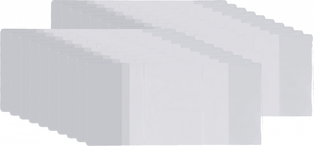 20x Etui na dowód rejestracyjny Biurfol, trójdzielne, 11x22.9cm, przezroczysty