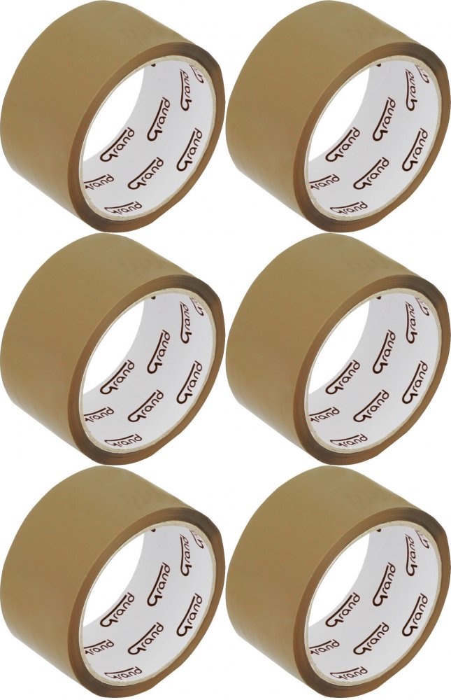 6x Taśma pakowa Grand, 48mmx66m, brązowy