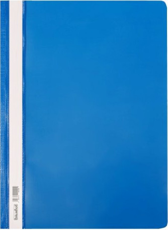 80x Skoroszyt plastikowy bez oczek Biurfol, twardy, A4, do 200 kartek, niebieski