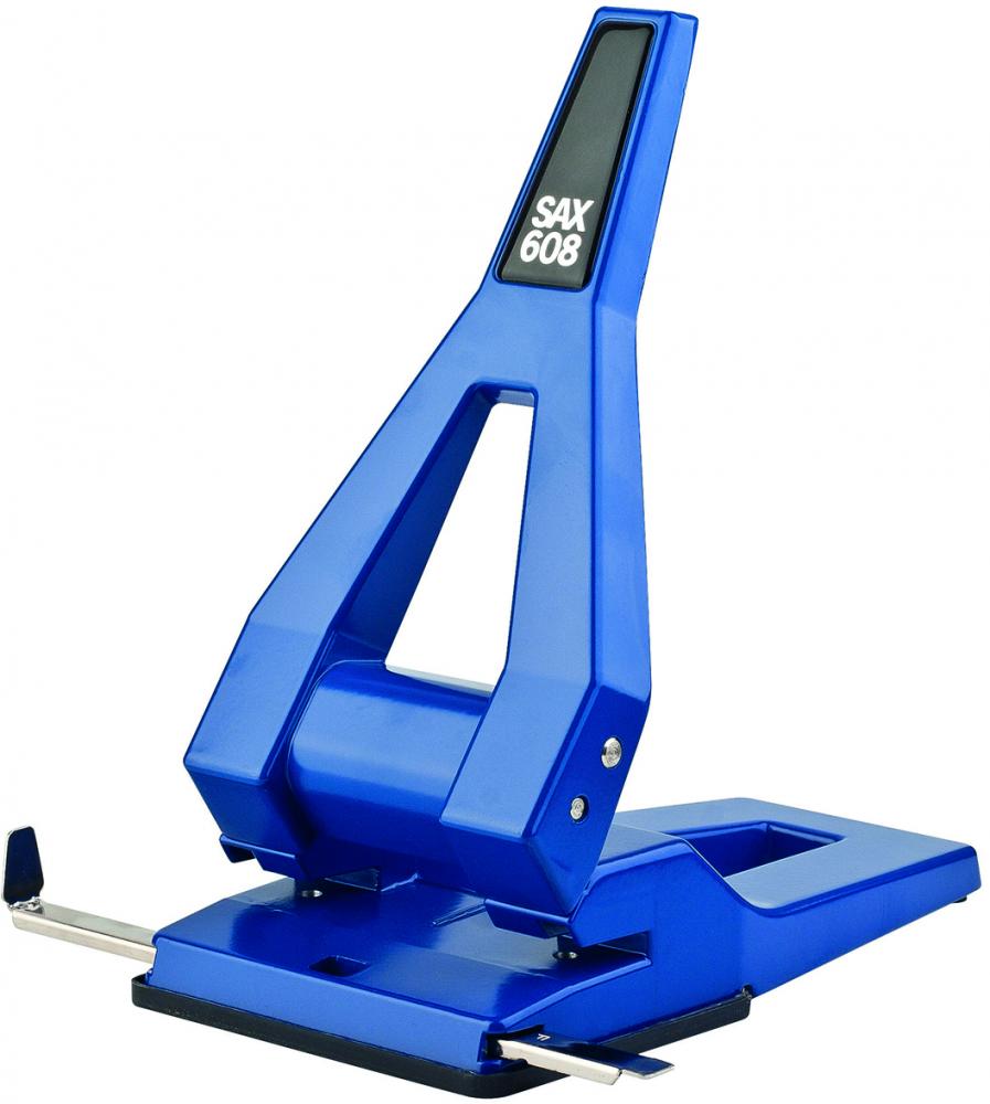 Dziurkacz SAX 608, do 63 kartek, niebieski