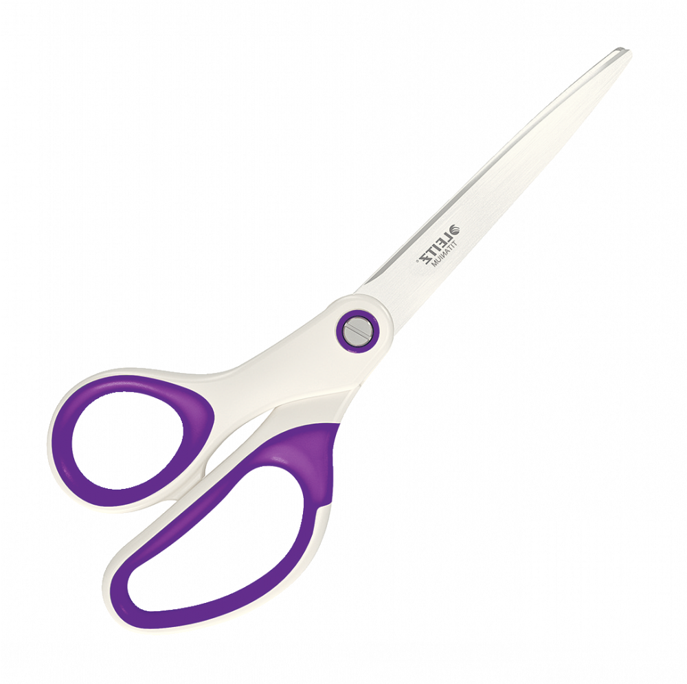 Nożyczki tytanowe Leitz, 20.5cm, biało-fioletowy