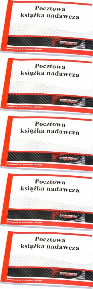 5x Druk akcydensowy Pocztowa książka nadawcza Stolgraf P34, A5, wielokopia, 100k