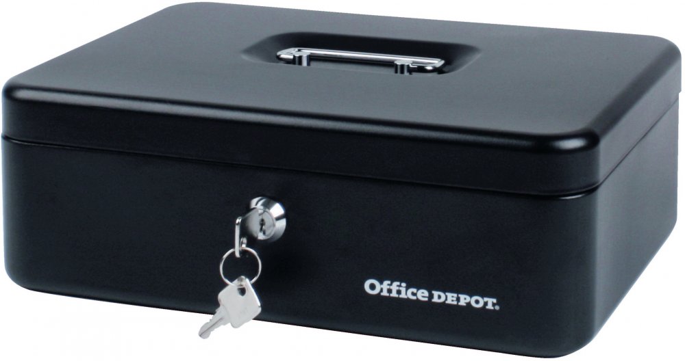 Kasetka na pieniądze Office Depot, 300x210x100mm czarna