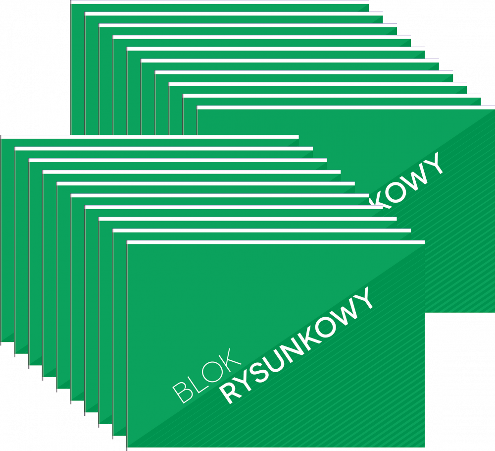 20x Blok rysunkowy Interdruk Economy, A3, 20 kartek, biały