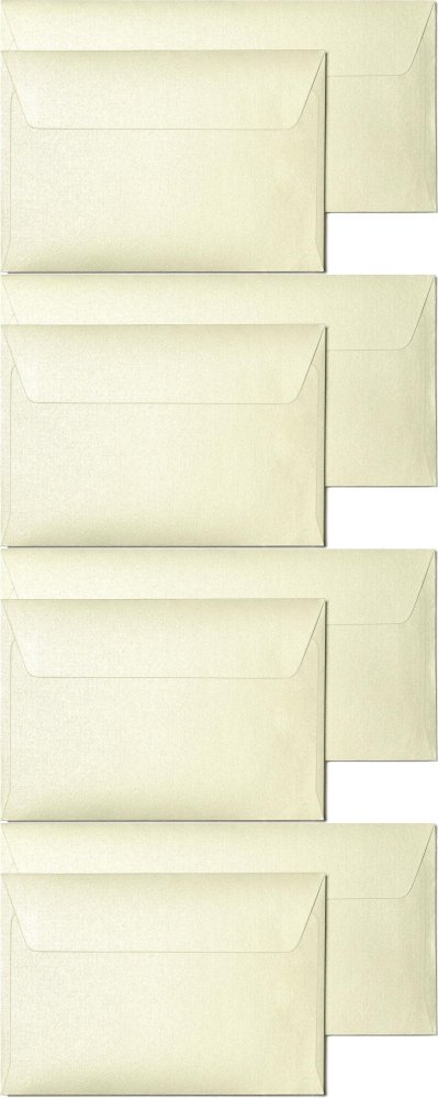 4x Koperta ozdobna Galeria Papieru, Millenium, C6, 120 g/m2, 10 sztuk, kremowy
