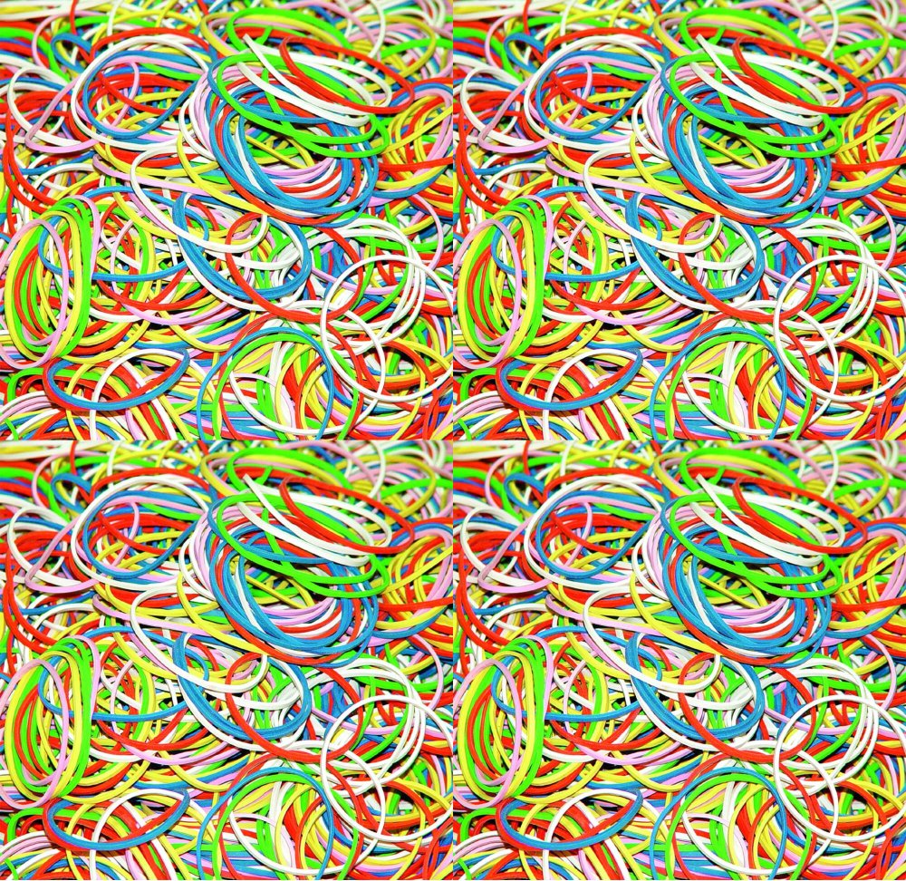 4x Gumki recepturki Donau, 60mm, 1kg, mix kolorów