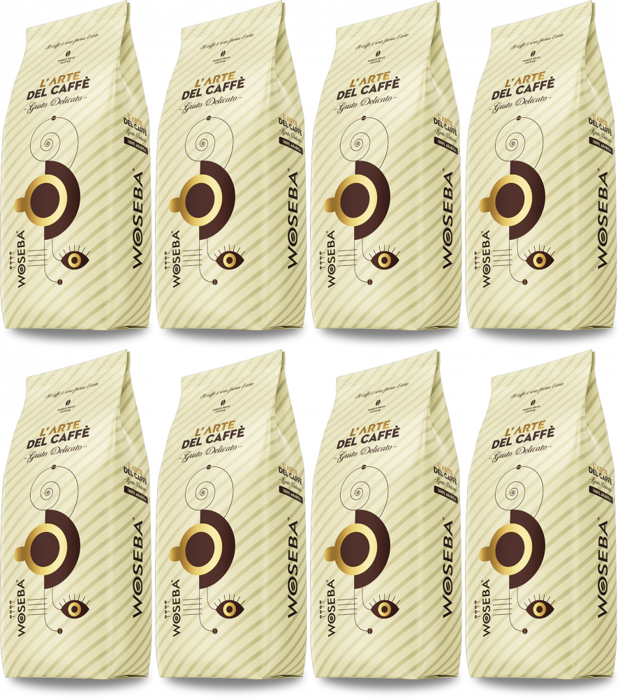 8x Kawa ziarnista Woseba L’Arte Del Caffe Gusto Delicato, 1kg