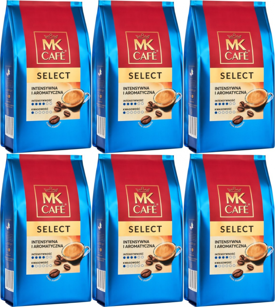 6x Kawa ziarnista MK Cafe Select, 1kg