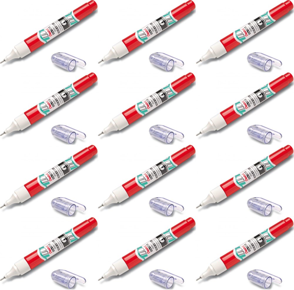 12x Korektor w piórze Pentel ZL63, 7ml