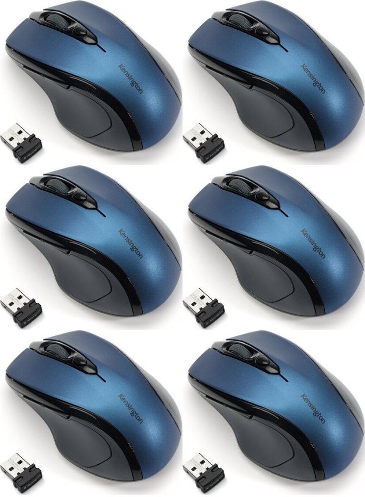 6x Myszka bezprzewodowa Kensington Pro Fit, średniowymiarowa, optyczna, niebieski