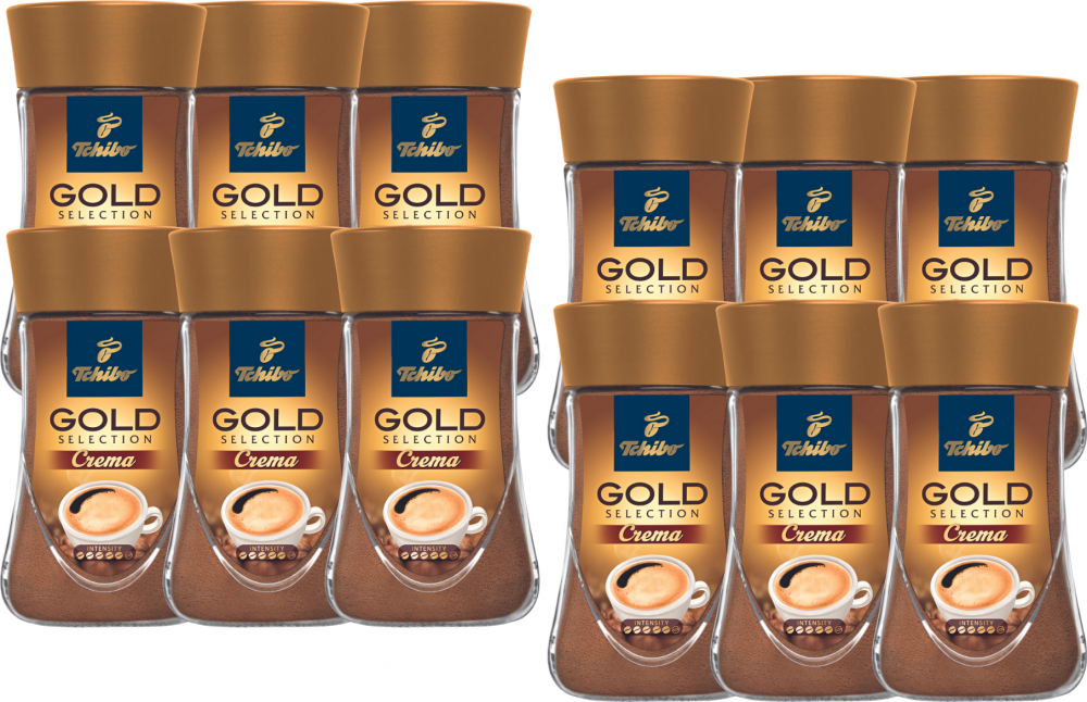 12x Kawa rozpuszczalna Tchibo Gold Selection Crema, 180g