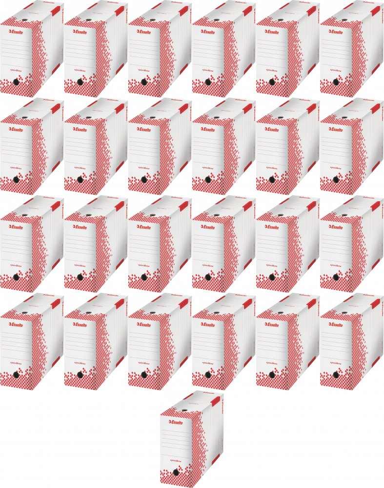 25x Pudło archiwizacyjne Esselte Speedbox do dokumentów, 150mm, biały