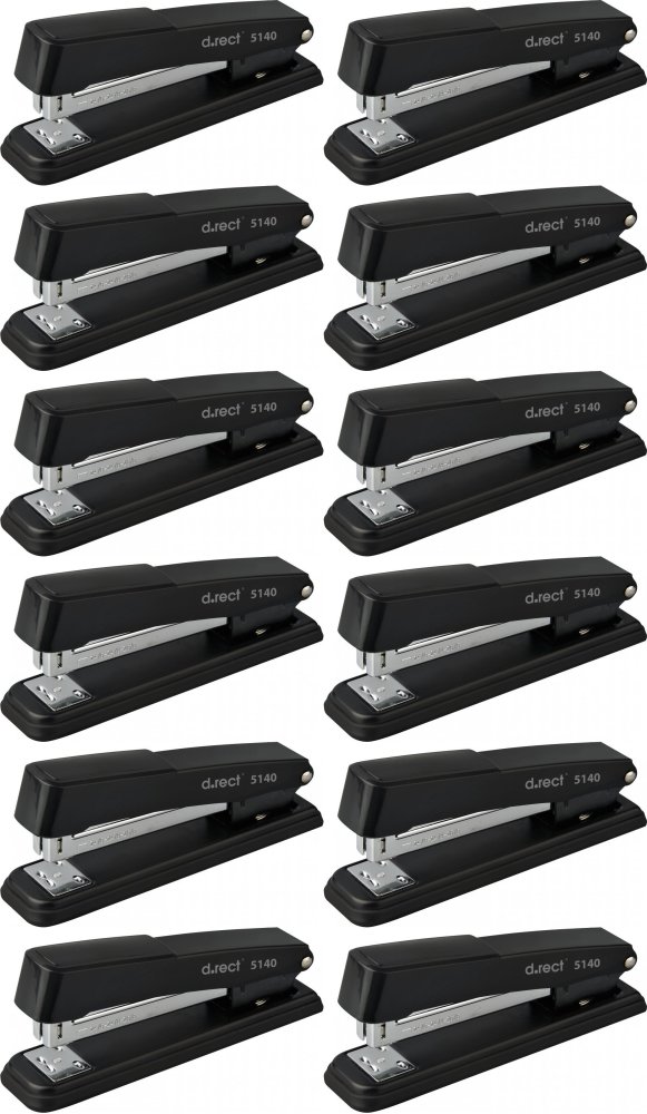 12x Zszywacz D.Rect 5140, do 50 kartek, mix kolorów