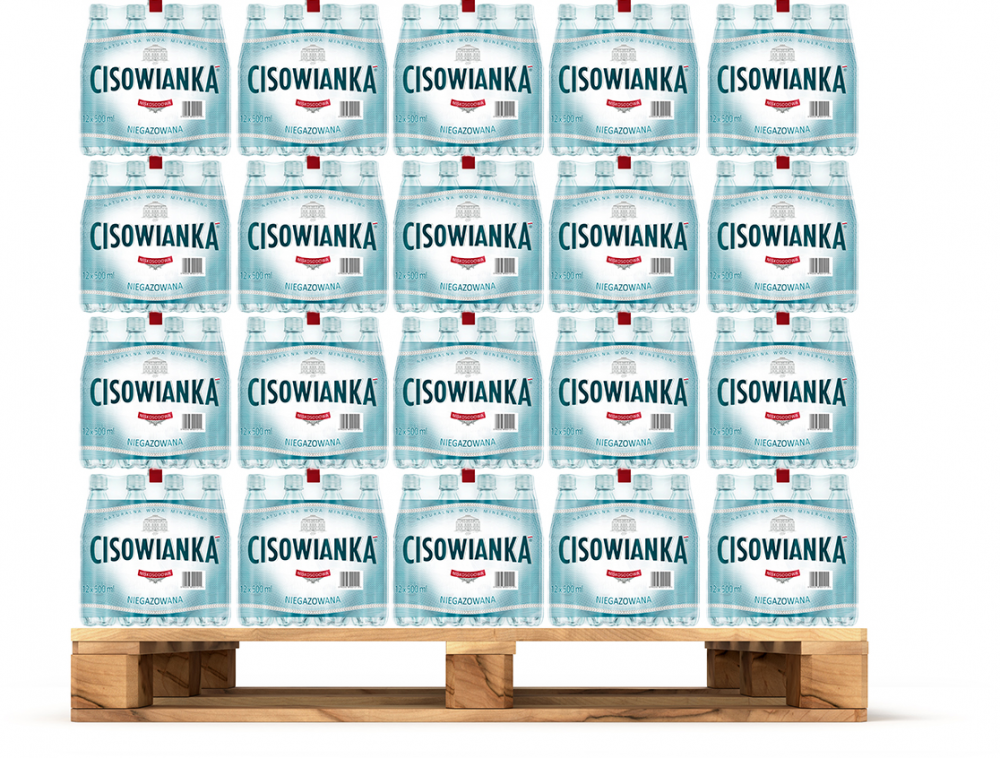 600x Woda niegazowana Cisowianka, 0.5l, butelka PET