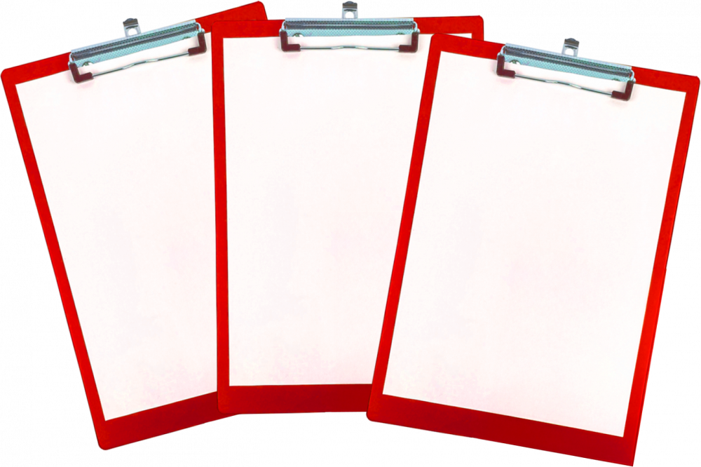 3x Clipboard Viking, A4, czerwony