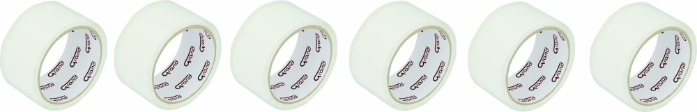 6x taśma pakowa, Grand, 48mmx50yd, biały
