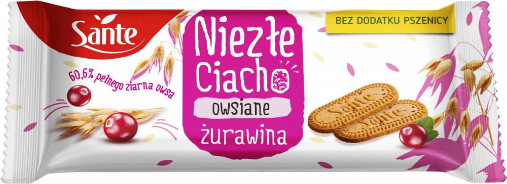 Ciastka owsiane Sante, żurawinowy, 30g