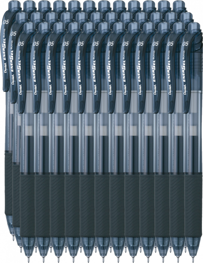 36x Pióro kulkowe automatyczne Pentel, EnerGel BLN-105, 0.5mm, czarny