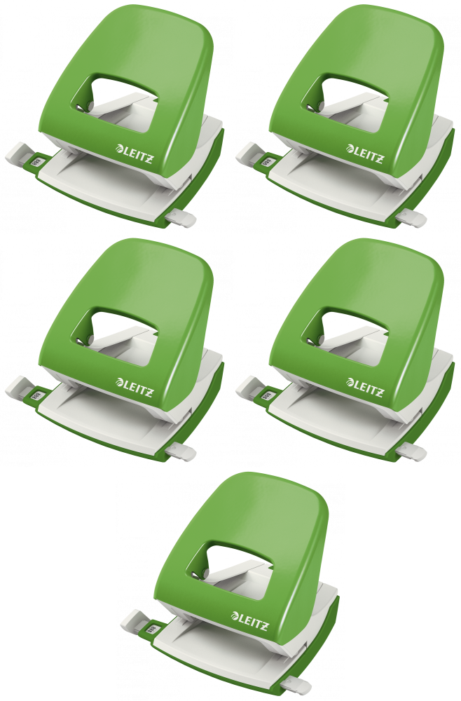 5x Dziurkacz Leitz New NeXXt, duży, do 30 kartek, jasnozielony