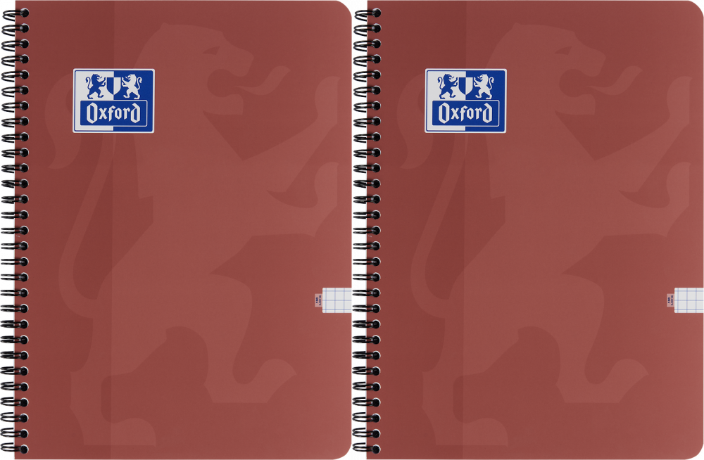 2x Kołonotatnik Oxford Touch Trend, B5, w kratkę, 100 kartek, okładka kartonowa, mix kolorów