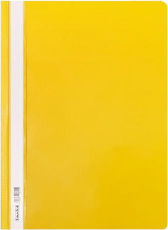 60x Skoroszyt plastikowy bez oczek Biurfol, twardy, A4, do 200 kartek, żółty
