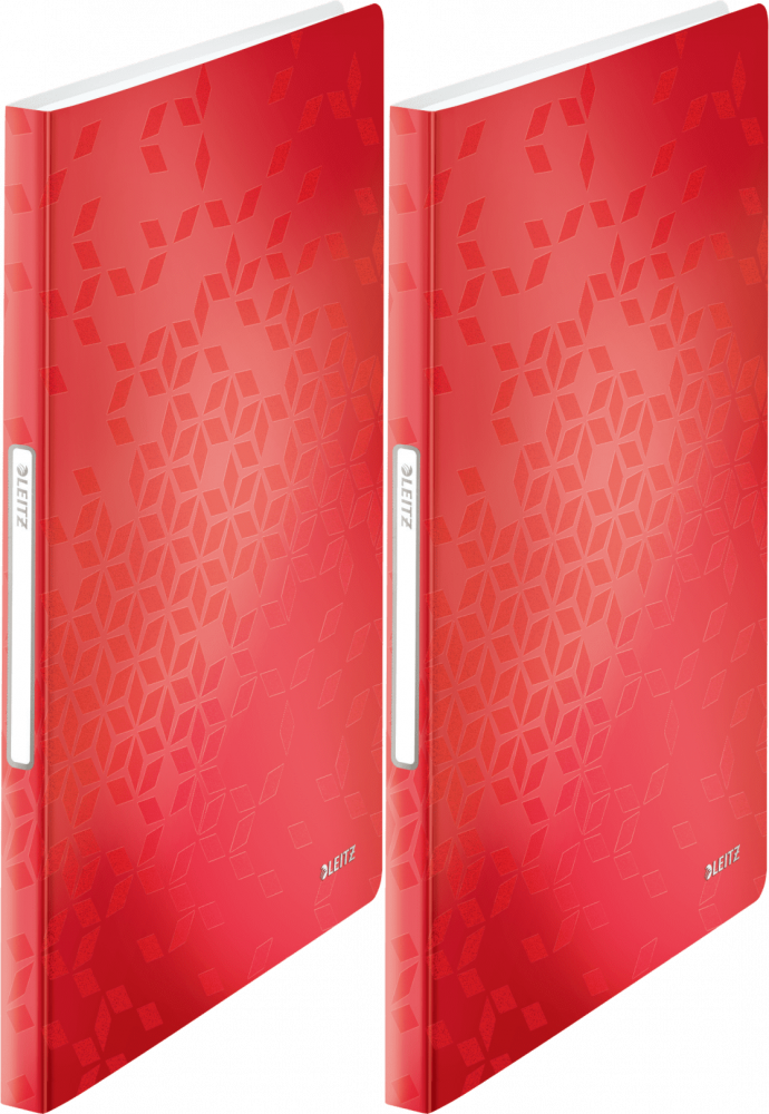 2x Album ofertowy Leitz Wow, A4, 40 koszulek, czerwony