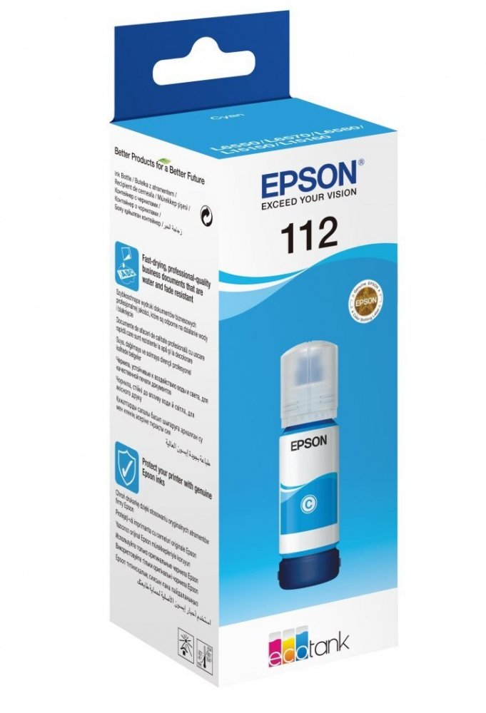 Tusz Epson 112 (C13T06C24A), 70ml, cyan (błękitny)