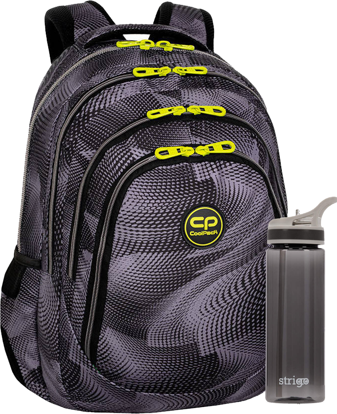 Zestaw: Plecak szkolny CoolPack Drafter 3 Hurricane + Bidon Strigo