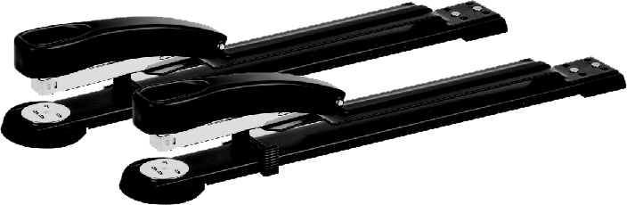 2x Zszywacz długoramienny D.Rect 0312 50K, do 50 kartek, czarny