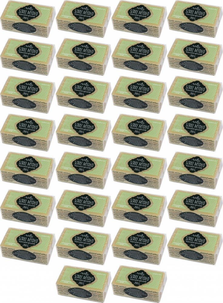 40x Mydło w kostce Gold Drop Attis, hipoalergiczne, szare, 200g