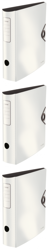 3x Segregator A4 Leitz Solid Active, PP, 82mm, do 500 kartek, biały