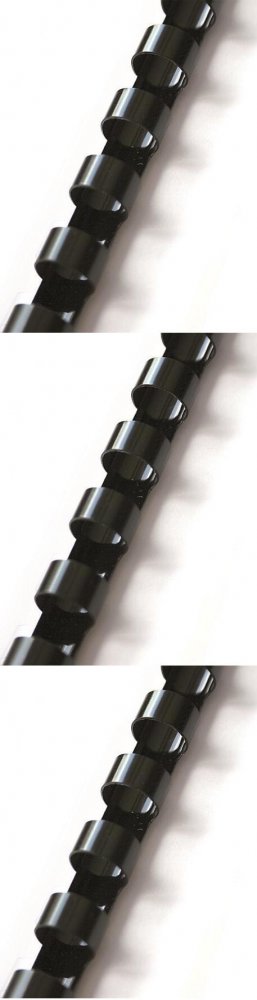 3x Grzbiety do bindowania Argo, plastik, 16mm, 100 sztuk, czarny