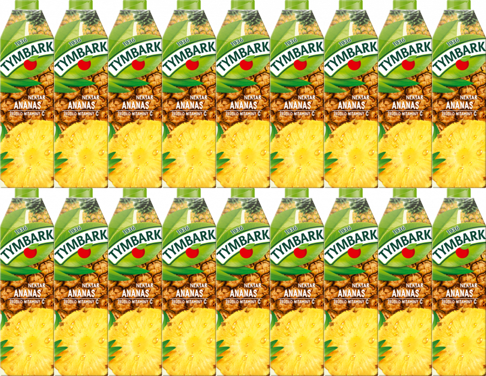 18x Nektar ananas Tymbark, karton, 1l