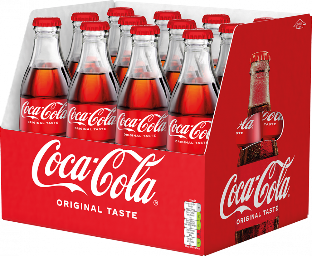 Napój gazowany Coca-Cola, butelka bezzwrotna, 0.33l, 12 sztuk