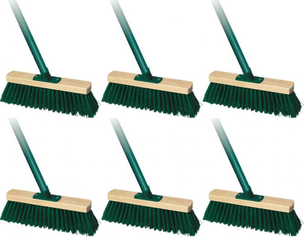 6x Miotła do zamiatania ulic York Prestige, 30cm, kij+końcówka