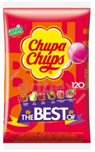 Lizaki Chupa Chups The Best Of, mix smaków, 120 sztuk x 12g