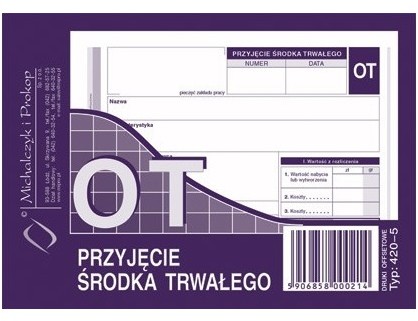 Druk akcydensowy OT-przyjęcie środka trwałego MiP 420-5, A6, 40k
