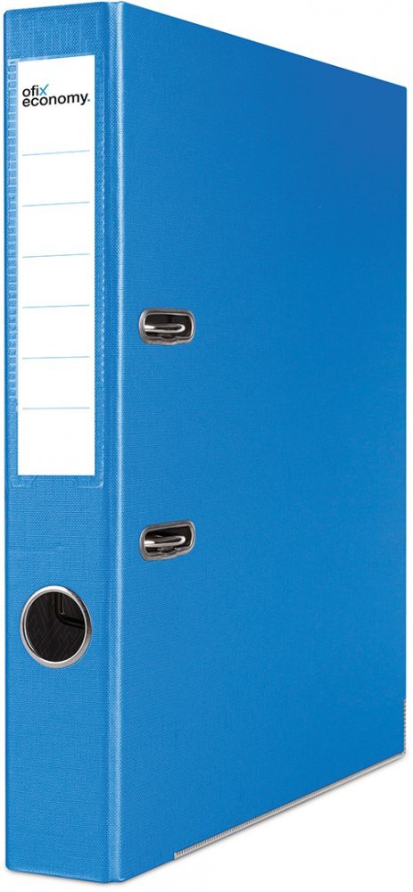 Segregator A4 Ofix Economy, z wyklejką, 50mm, do 350 kartek, niebieski