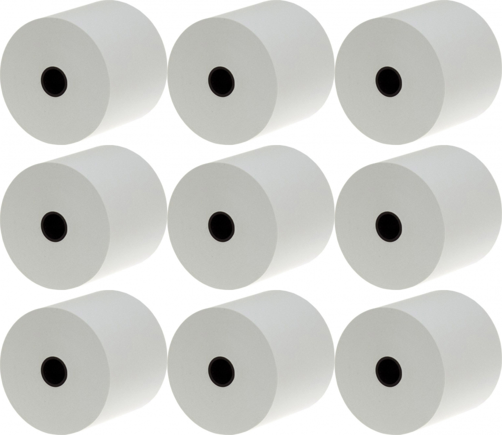9x Rolka termiczna Emerson, 57mm x 6m, 45+/- 5g/m2, BPA free, 72 sztuki, biały